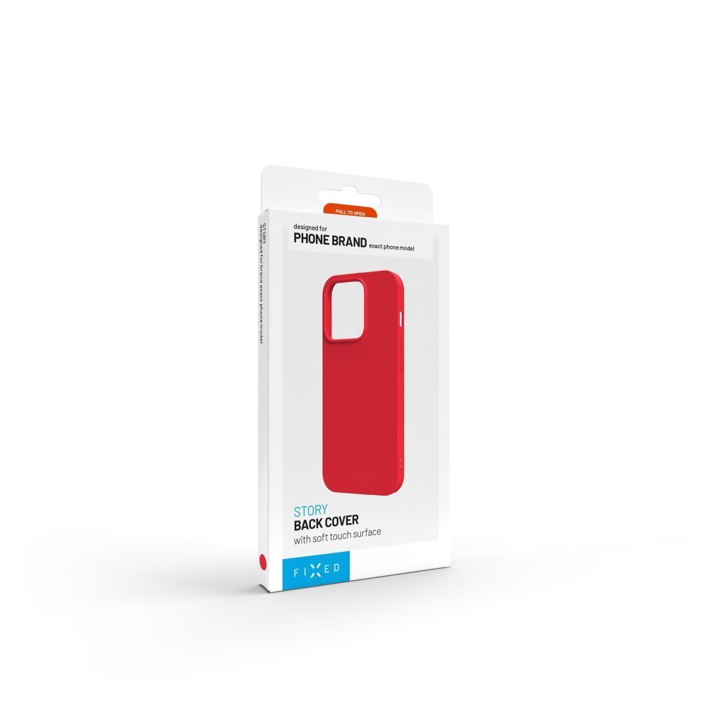FIXED Story Back Cover for Apple iPhone 16e Red