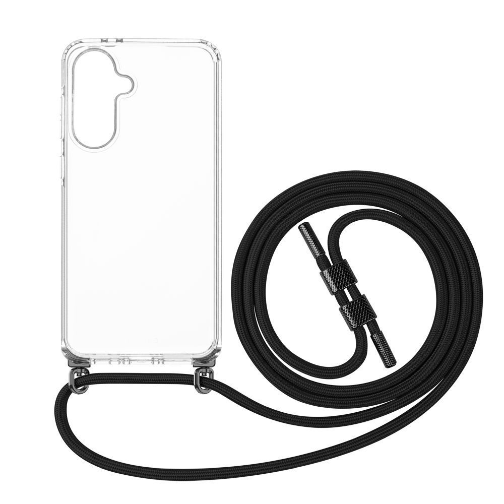 FIXED nyakba akasztaható átlátszó tok Samsung Galaxy A36 5G, fekete