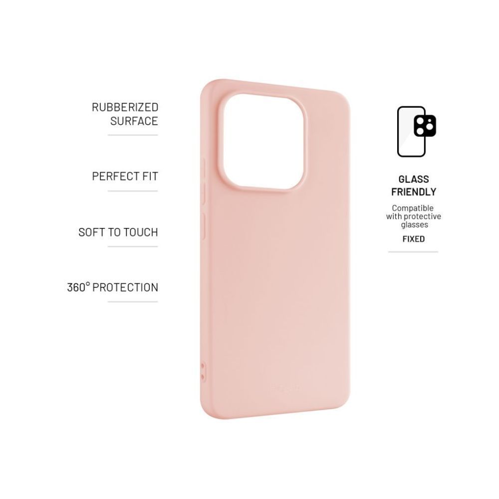 FIXED Gumírozott telefontok Xiaomi Redmi Note 14, rózsaszín