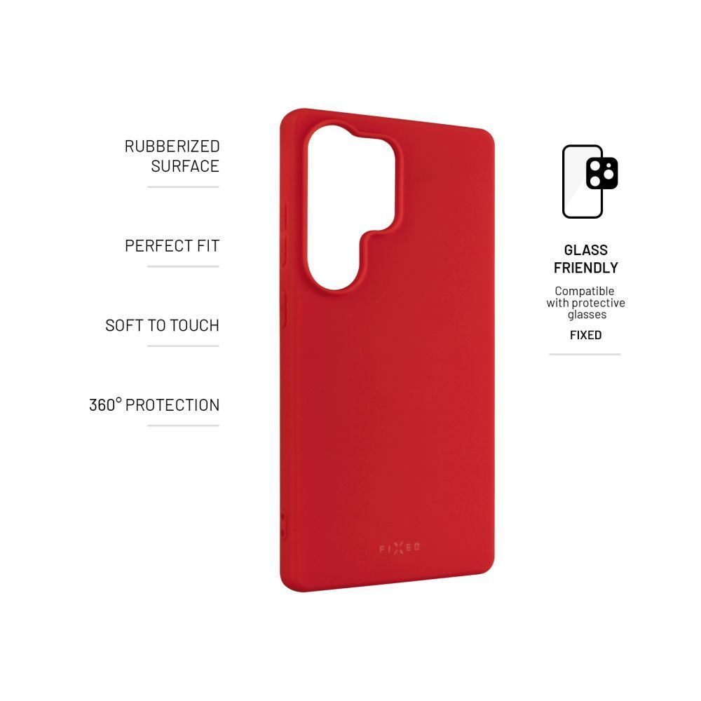 FIXED Gumírozott telefontok Story Samsung Galaxy S25 Ultra telefonhoz, piros