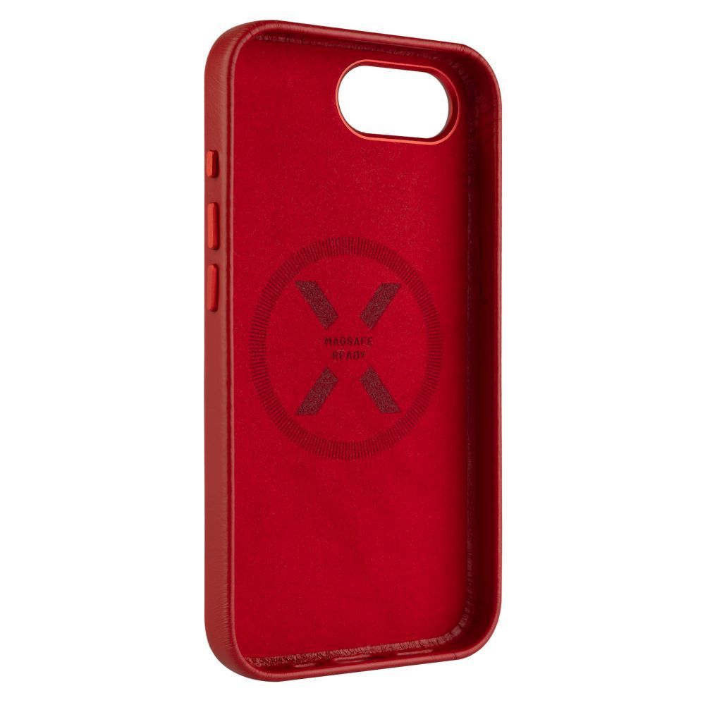 FIXED MagLeather telefontok MagSafe kompatibilis Apple iPhone 16e-hez, piros FIXED MagLeather telefontok MagSafe kompatibilis Apple iPhone 16e-hez, piros