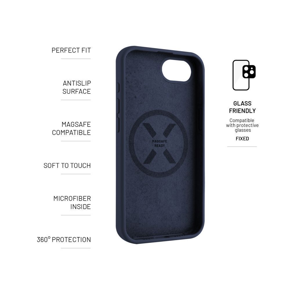 FIXED MagFlow telefontok MagSafe kompatibilis Apple iPhone 16e-hez, kék FIXED MagFlow telefontok MagSafe kompatibilis Apple iPhone 16e-hez, kék