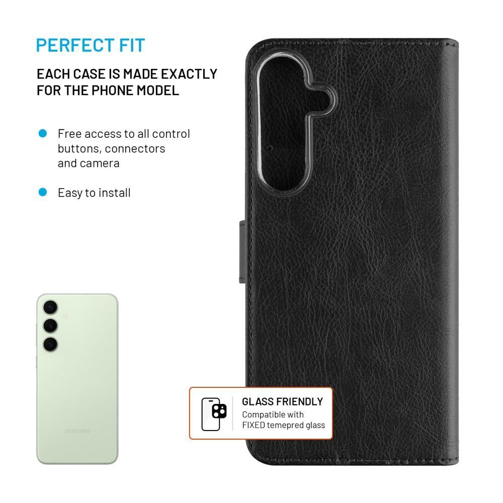 FIXED oldalra nyíló telefontok Samsung Galaxy S25+, fekete