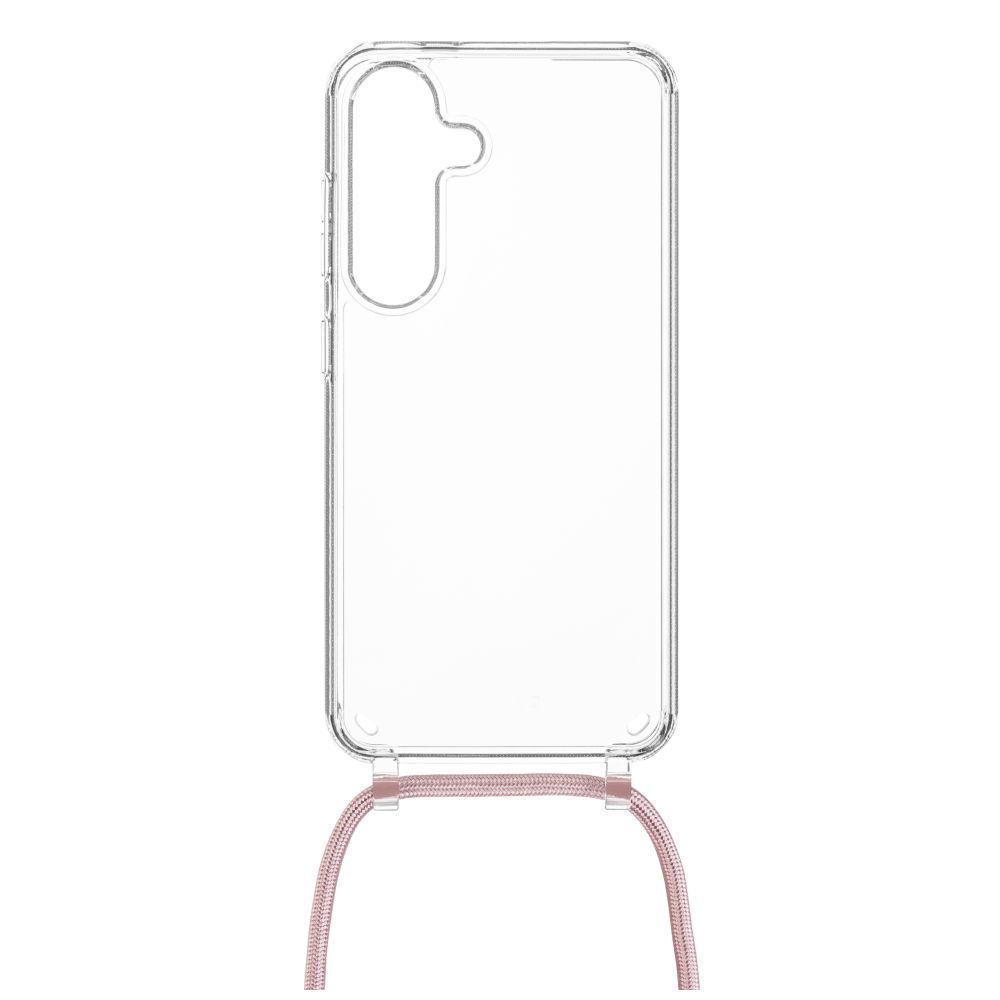FIXED Pure Neck nyakba akasztahtó TPU gél tok Samsung Galaxy S25 rózsaszín