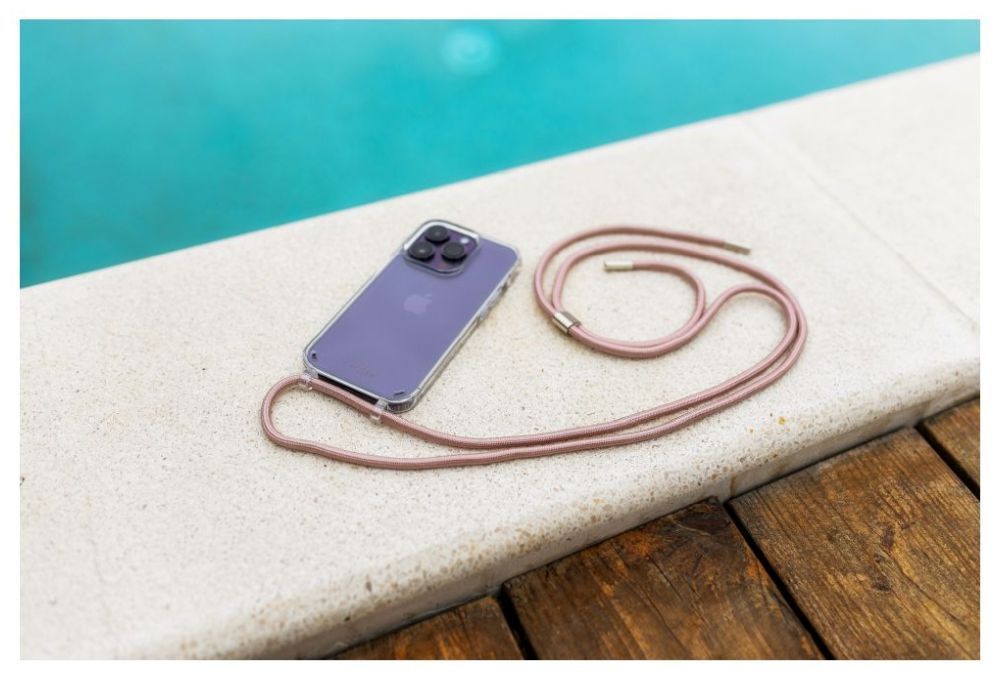 FIXED Pure Neck nyakba akasztahtó TPU gél tok Samsung Galaxy S25 rózsaszín