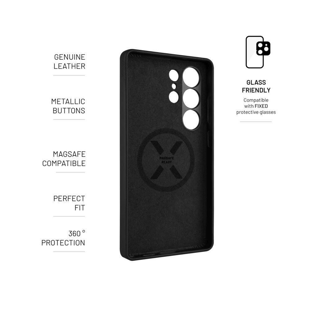 FIXED MagLeather telefontok Samsung Galaxy S25 Ultra-hoz, fekete FIXED MagLeather telefontok Samsung Galaxy S25 Ultra-hoz, fekete