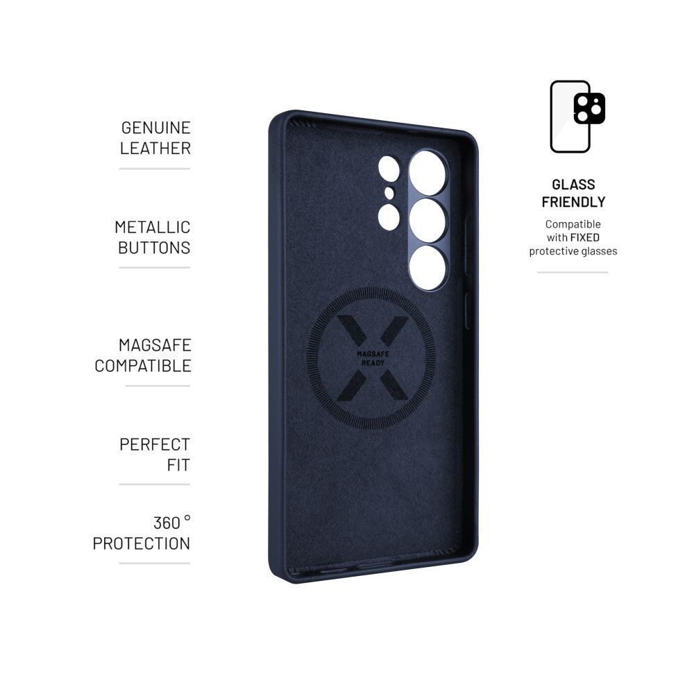 FIXED MagLeather telefontok Samsung Galaxy S25 Ultra-hoz, kék