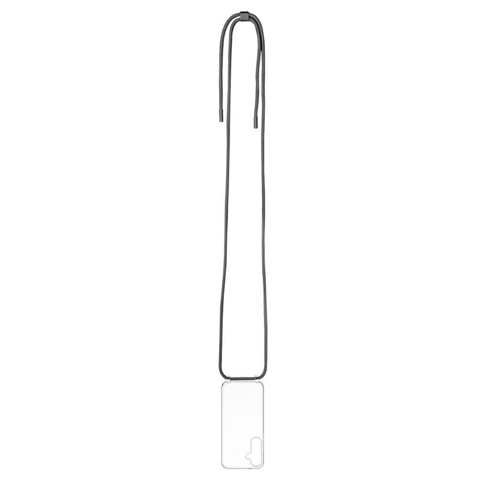 FIXED Pure Neck nyakba akasztahtó TPU gél tok Samsung Galaxy S25+ fekete