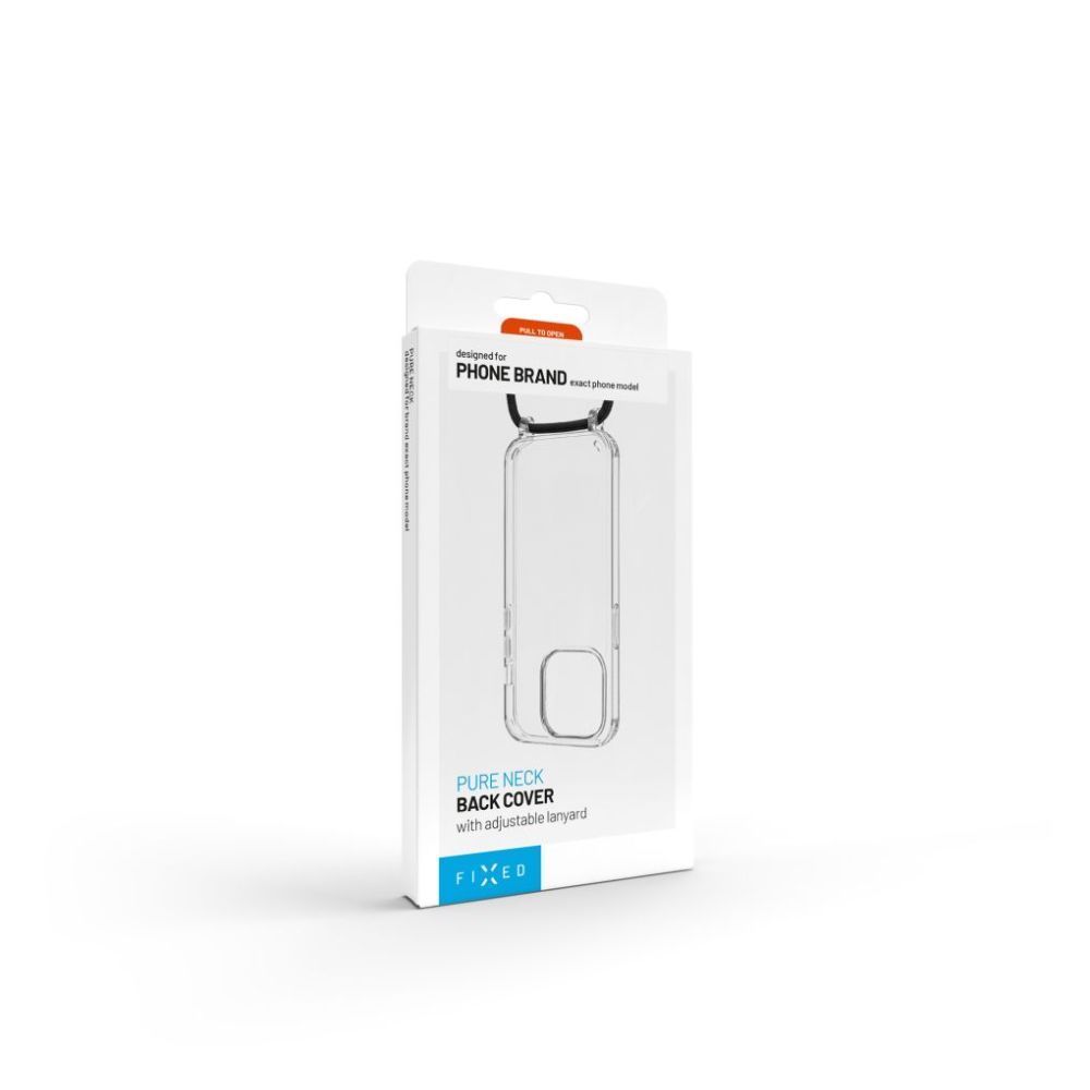FIXED Pure Neck nyakba akasztahtó TPU gél tok Samsung Galaxy S25+ fekete