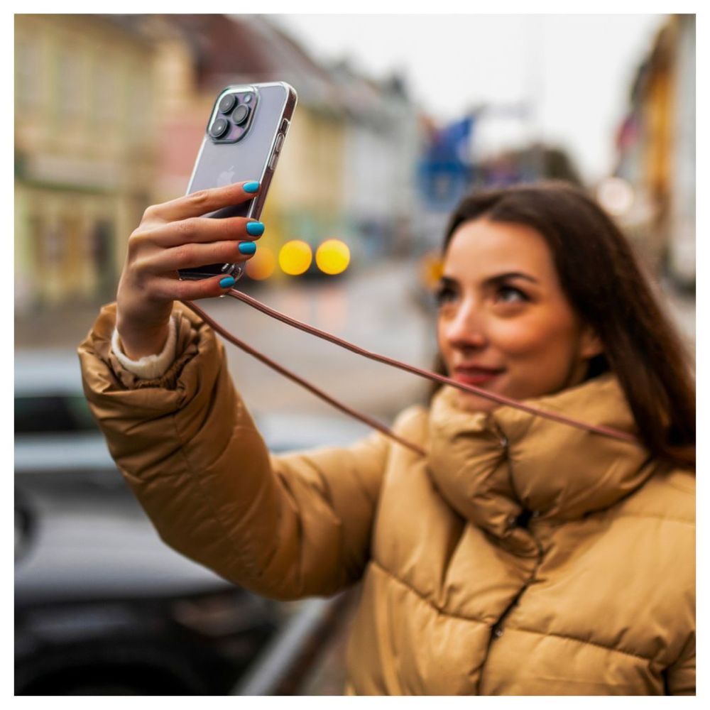 FIXED Pure Neck nyakba akasztahtó TPU gél tok Samsung Galaxy S25+ rózsaszín