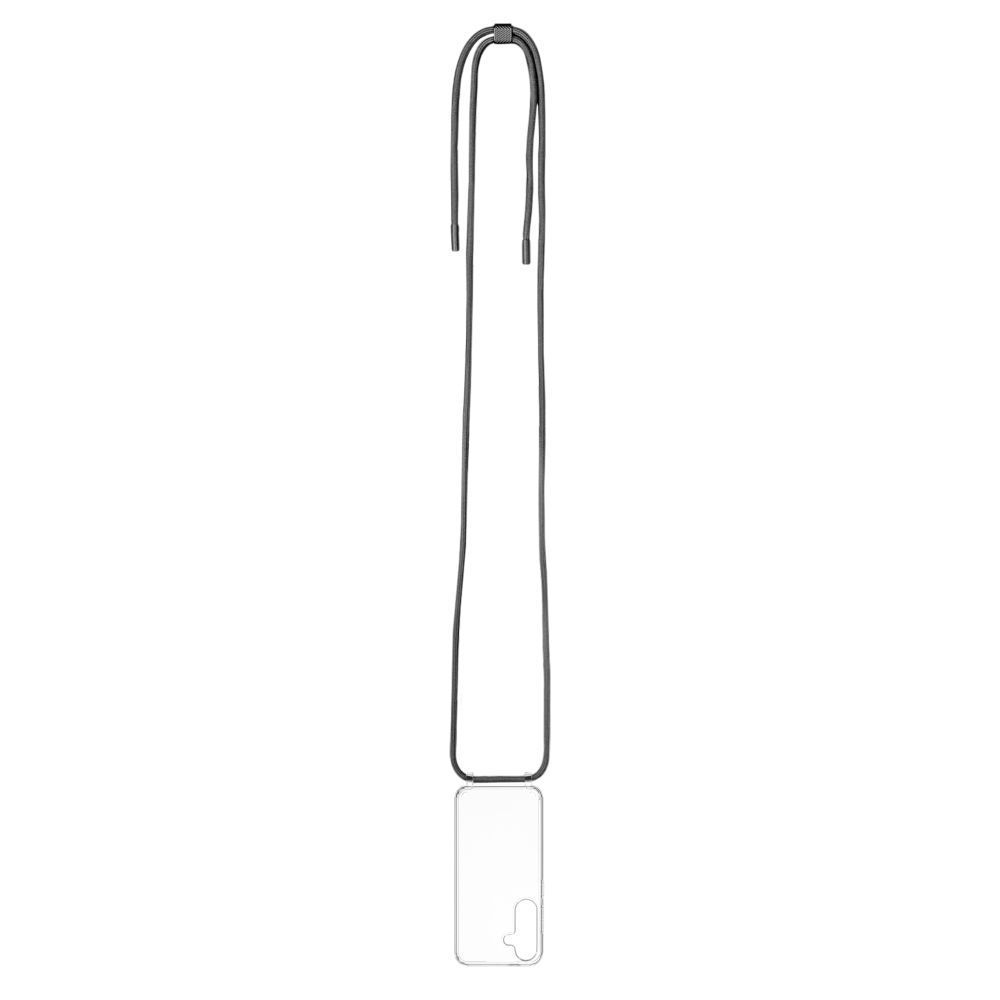 FIXED Pure Neck nyakba akasztahtó TPU gél tok Samsung Galaxy S25 fekete