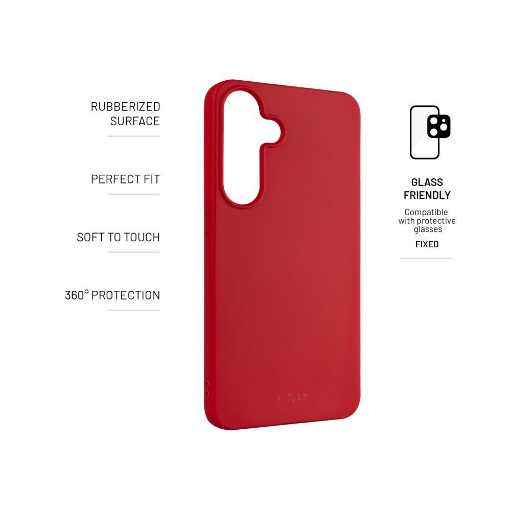 FIXED Gumírozott telefontok Story Samsung Galaxy S25+ telefonhoz, piros