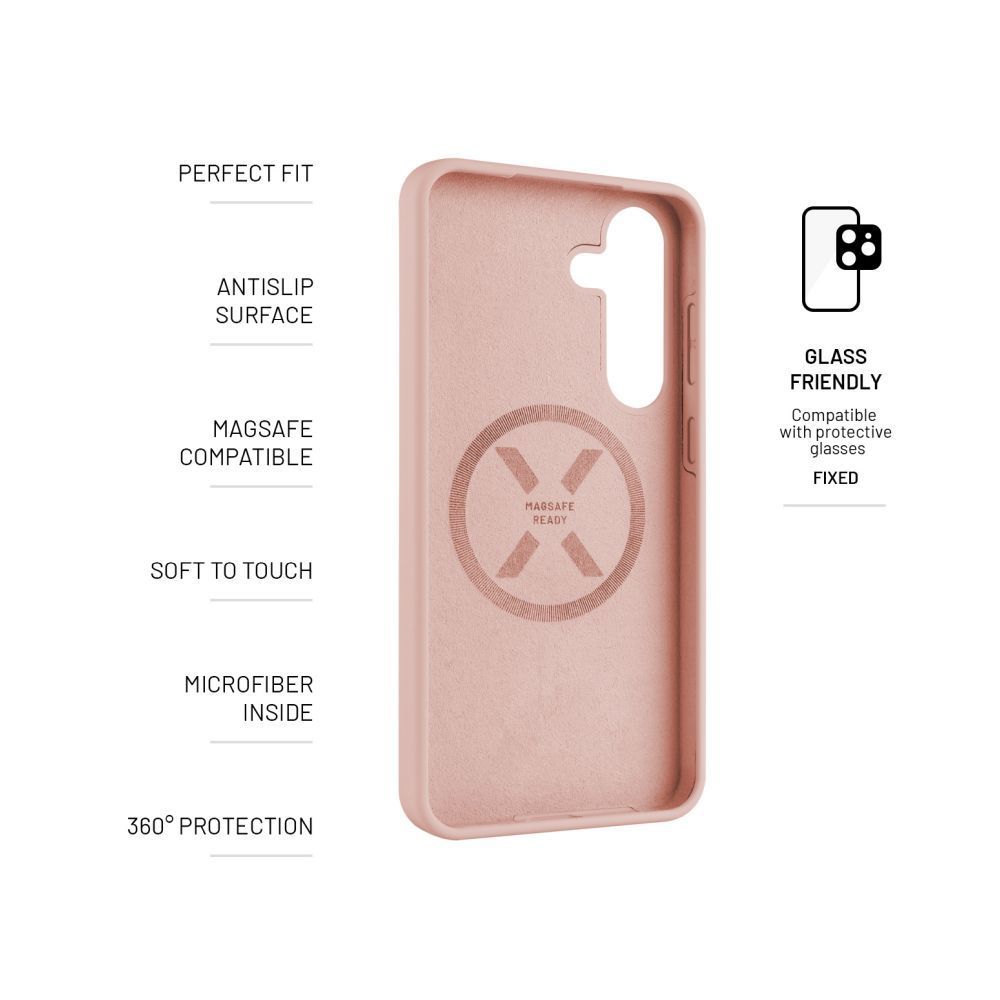 FIXED MagFlow tok Samsung Galaxy S25+-hoz, rózsaszín FIXED MagFlow tok Samsung Galaxy S25+-hoz, rózsaszín