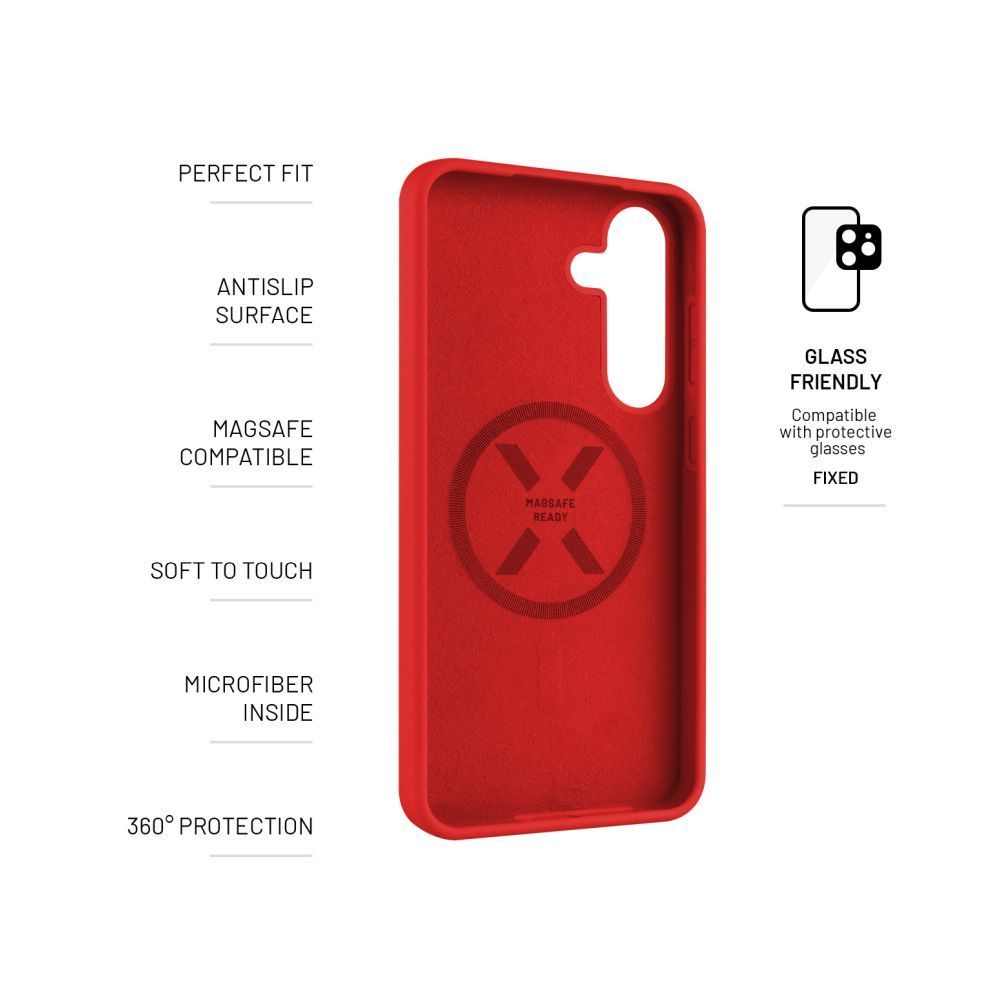 FIXED MagFlow tok Samsung Galaxy S25+-hoz, piros FIXED MagFlow tok Samsung Galaxy S25+-hoz, piros
