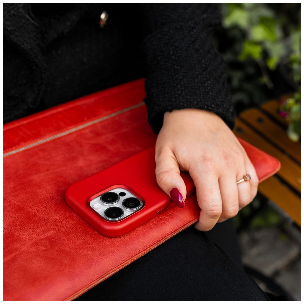 FIXED MagLeather telefontok Samsung Galaxy S25+-hoz, piros