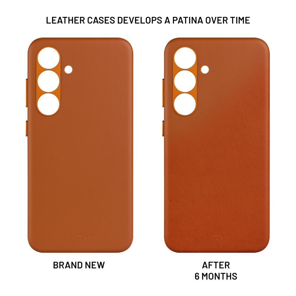 FIXED MagLeather telefontok Samsung Galaxy S25-höz, barna FIXED MagLeather telefontok Samsung Galaxy S25-höz, barna