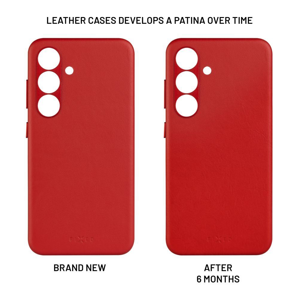 FIXED MagLeather telefontok Samsung Galaxy S25-höz, piros