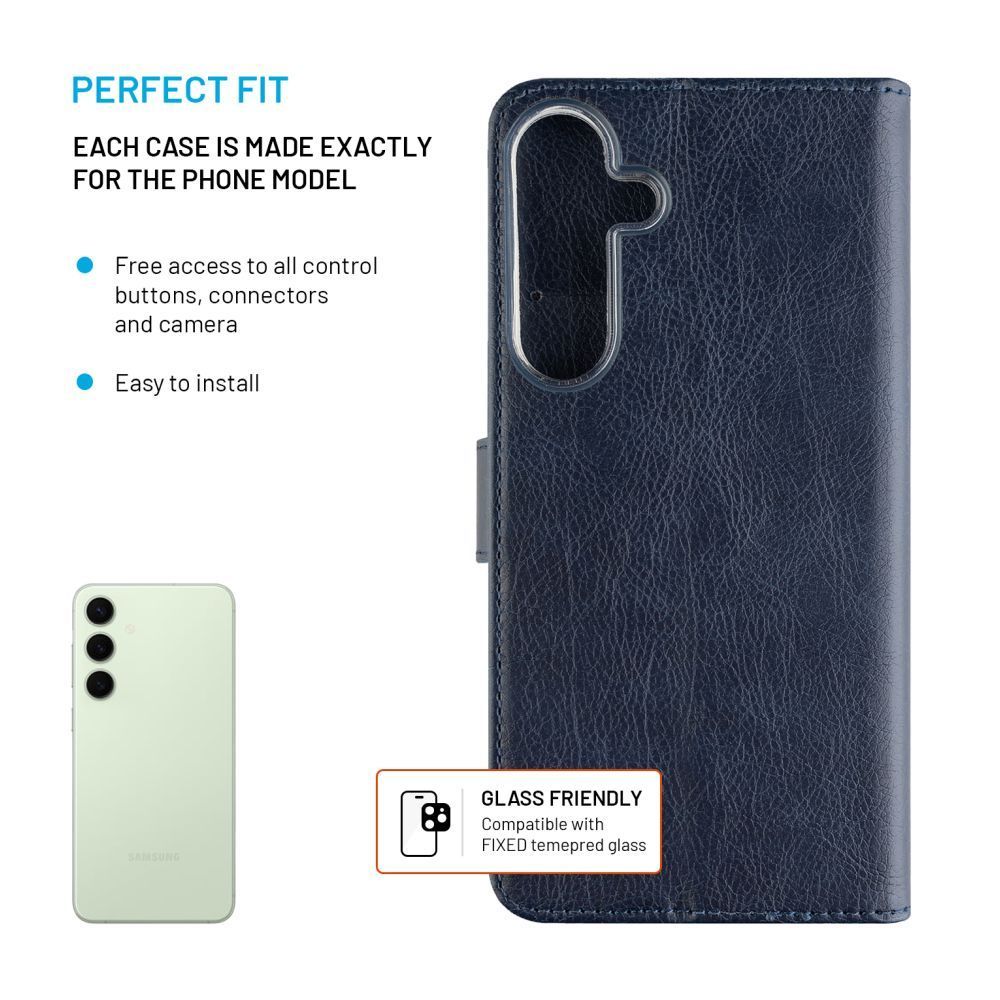 FIXED Opus oldalranyíló telefontok Samsung Galaxy S25+ telefonhoz, kék FIXED Opus oldalranyíló telefontok Samsung Galaxy S25+ telefonhoz, kék