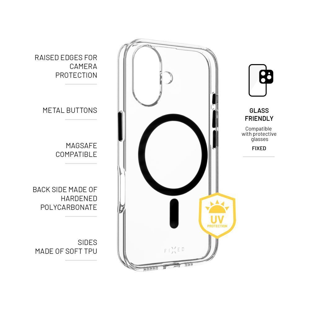 FIXED MagPurity Tok Apple iPhone 16, átlátszó FIXED MagPurity Tok Apple iPhone 16, átlátszó