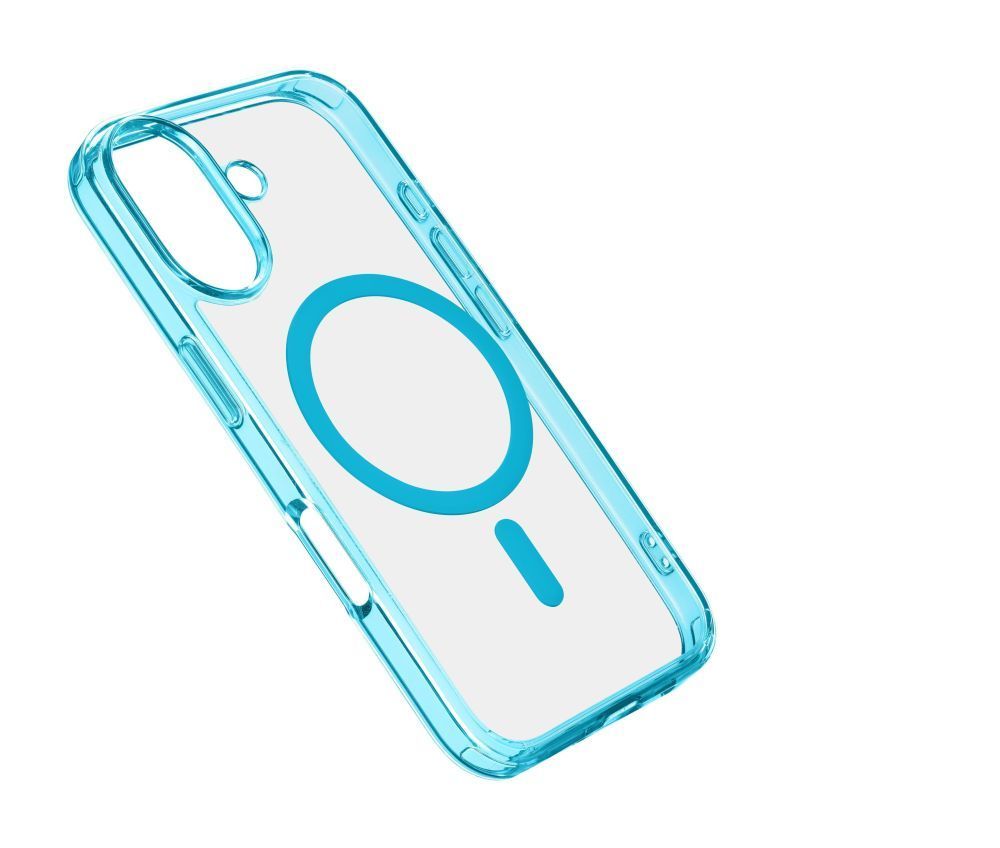 Cellularline ikonikus hátlap Magsafe támogatással Apple iphone 16 készülékhez, átlátszó/világoskék Cellularline ikonikus hátlap Magsafe támogatással Apple iphone 16 készülékhez, átlátszó/világoskék
