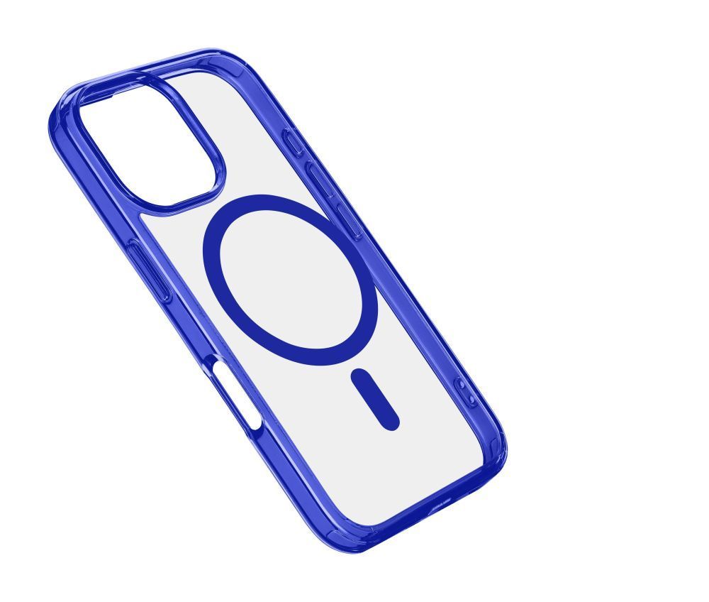 Cellularline ikonikus hátlap Magsafe támogatással Apple iphone 16 Pro készülékhez, átlátszó/sötétkék Cellularline ikonikus hátlap Magsafe támogatással Apple iphone 16 Pro készülékhez, átlátszó/sötétkék