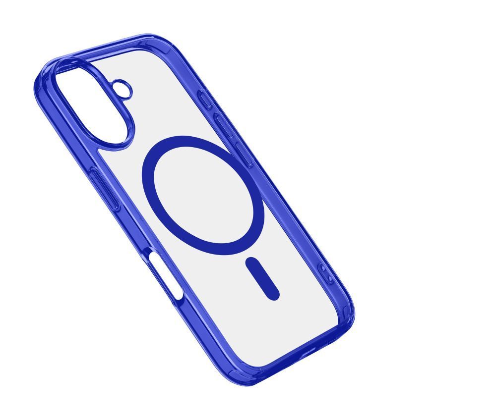 Cellularline ikonikus hátlap Magsafe támogatással Apple iphone 16 Plus készülékhez, átlátszó/sötétkék Cellularline ikonikus hátlap Magsafe támogatással Apple iphone 16 Plus készülékhez, átlátszó/sötétkék