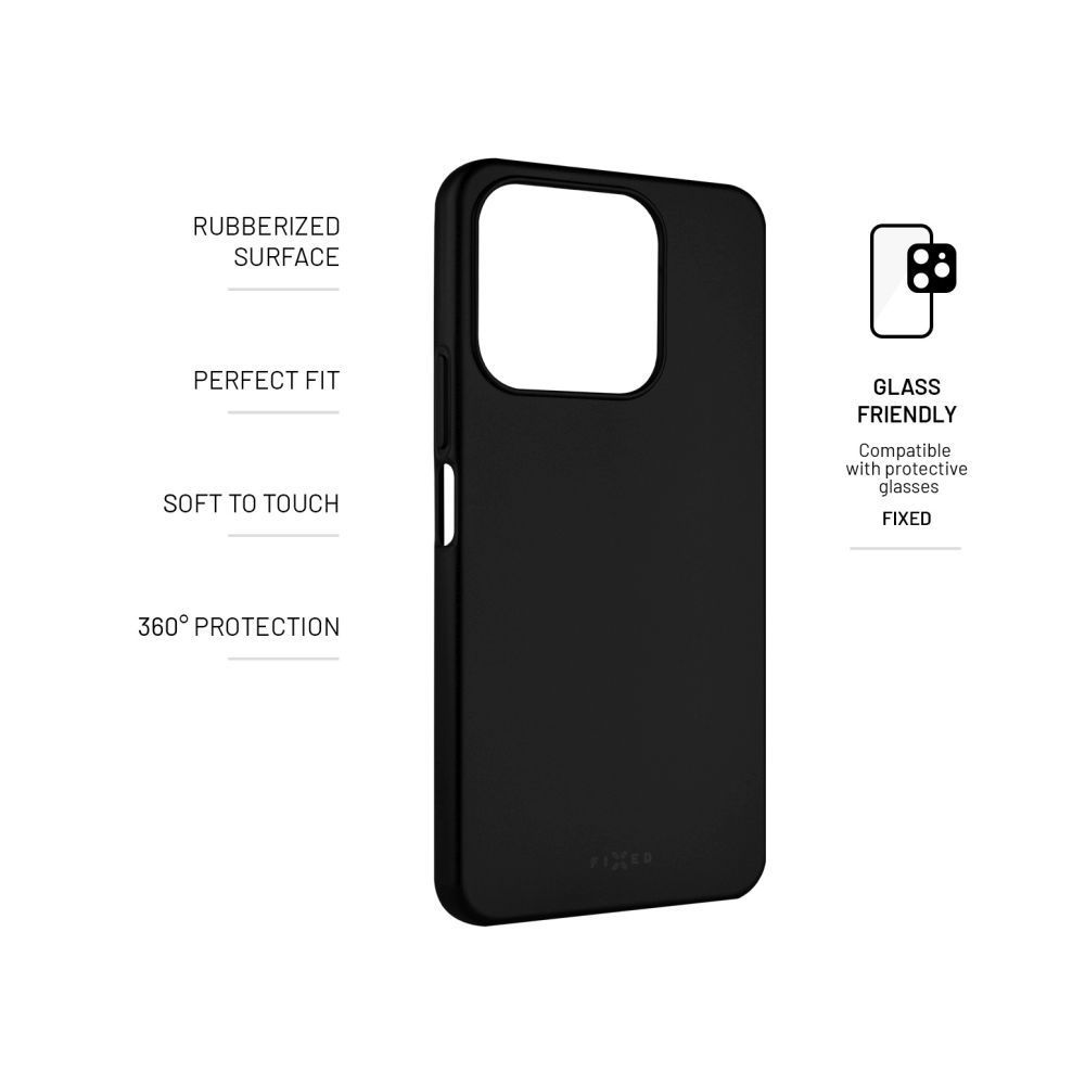 FIXED Story lágy gumi tok Honor X6b-hez, fekete FIXED Story lágy gumi tok Honor X6b-hez, fekete