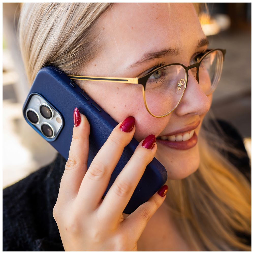 FIXED MagLeather telefontok MagSafe támogatással Apple iPhone 16 Pro Max készülékhez, kék FIXED MagLeather telefontok MagSafe támogatással Apple iPhone 16 Pro Max készülékhez, kék