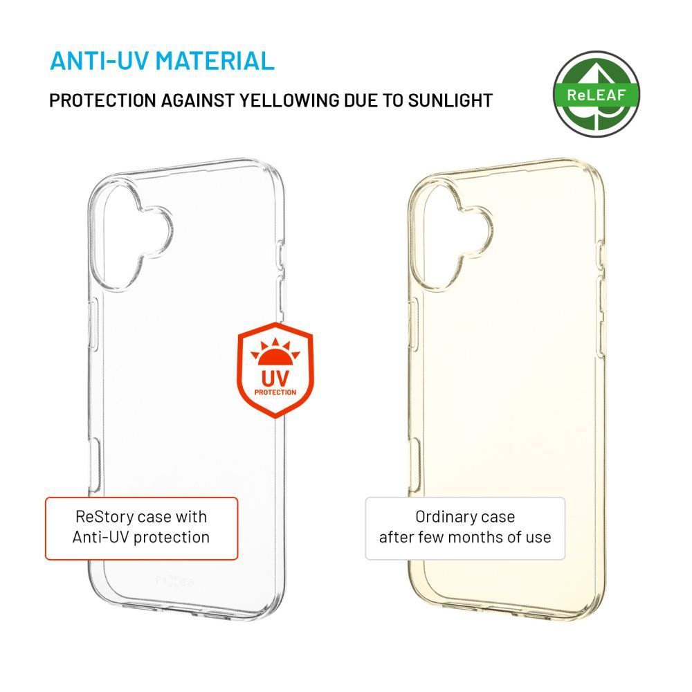FIXED AntiUV TPU géltok Apple iPhone 16 Plus készülékhez, átlátszó FIXED AntiUV TPU géltok Apple iPhone 16 Plus készülékhez, átlátszó