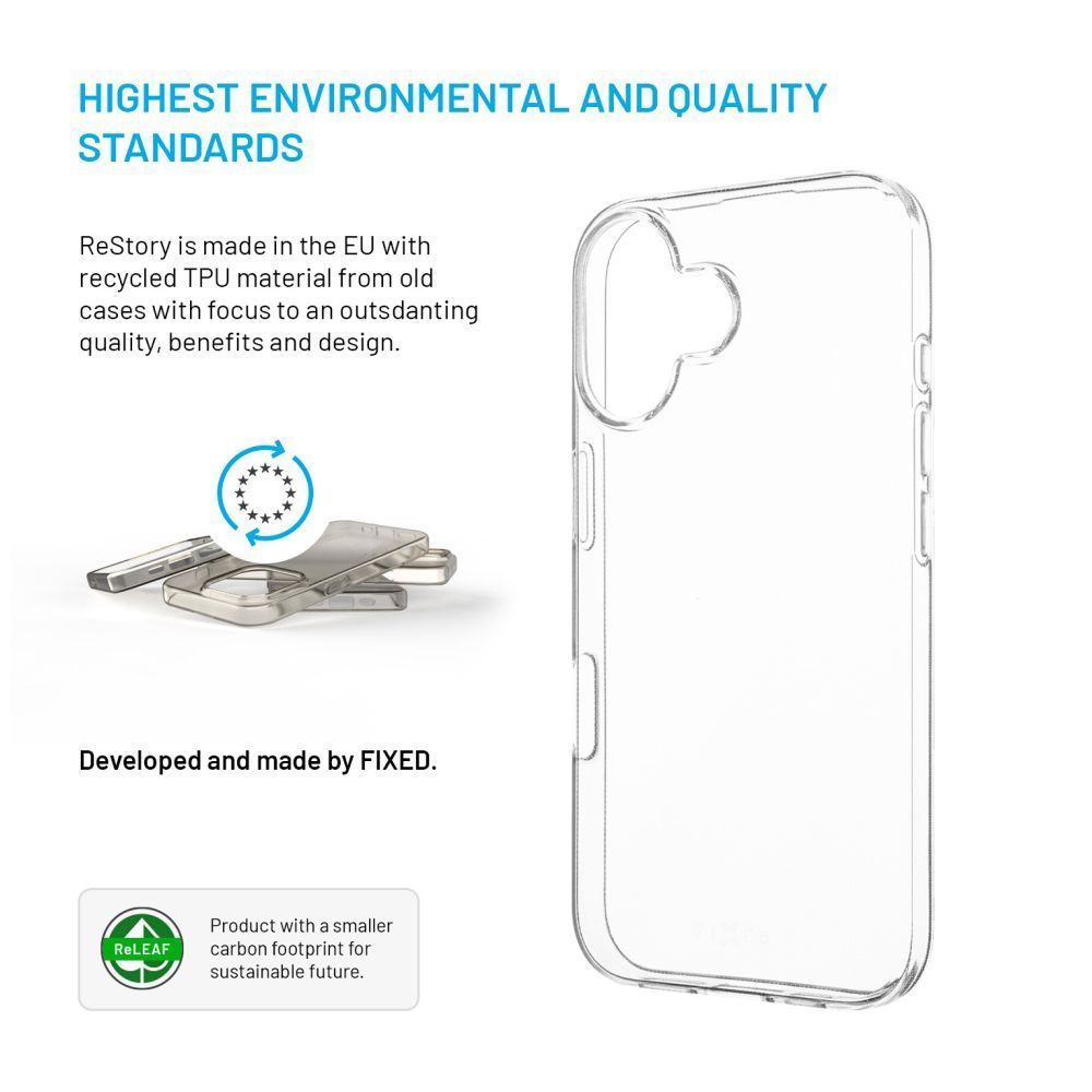 FIXED AntiUV TPU géltok Apple iPhone 16 készülékhez, átlátszó FIXED AntiUV TPU géltok Apple iPhone 16 készülékhez, átlátszó