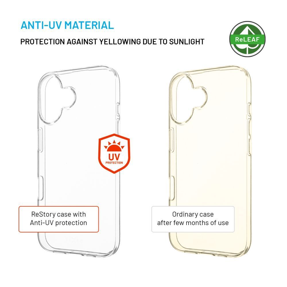 FIXED AntiUV TPU géltok Apple iPhone 16 készülékhez, átlátszó FIXED AntiUV TPU géltok Apple iPhone 16 készülékhez, átlátszó