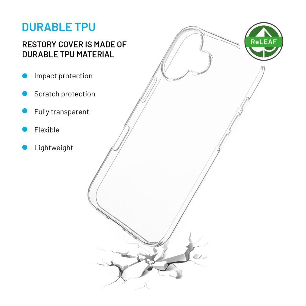 FIXED AntiUV TPU géltok Apple iPhone 16 készülékhez, átlátszó FIXED AntiUV TPU géltok Apple iPhone 16 készülékhez, átlátszó