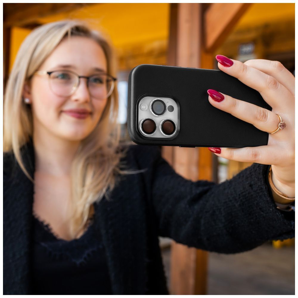 FIXED MagLeather valódi bőr telefontok Apple iPhone 16 Plus, fekete FIXED MagLeather valódi bőr telefontok Apple iPhone 16 Plus, fekete