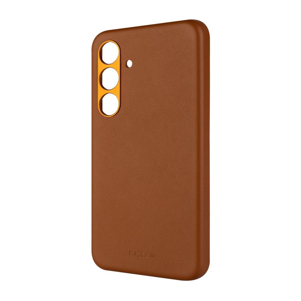 FIXED MagLeather valódi bőr telefontok Samsung Galaxy S24 készülékhez, barna, FIXLM-1256-BRW