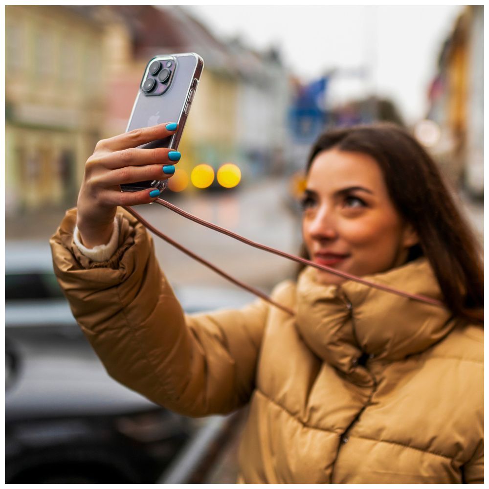 FIXED Pure Neck tok Apple iPhone 15 Plus telefonhoz, rózsaszín FIXED Pure Neck tok Apple iPhone 15 Plus telefonhoz, rózsaszín