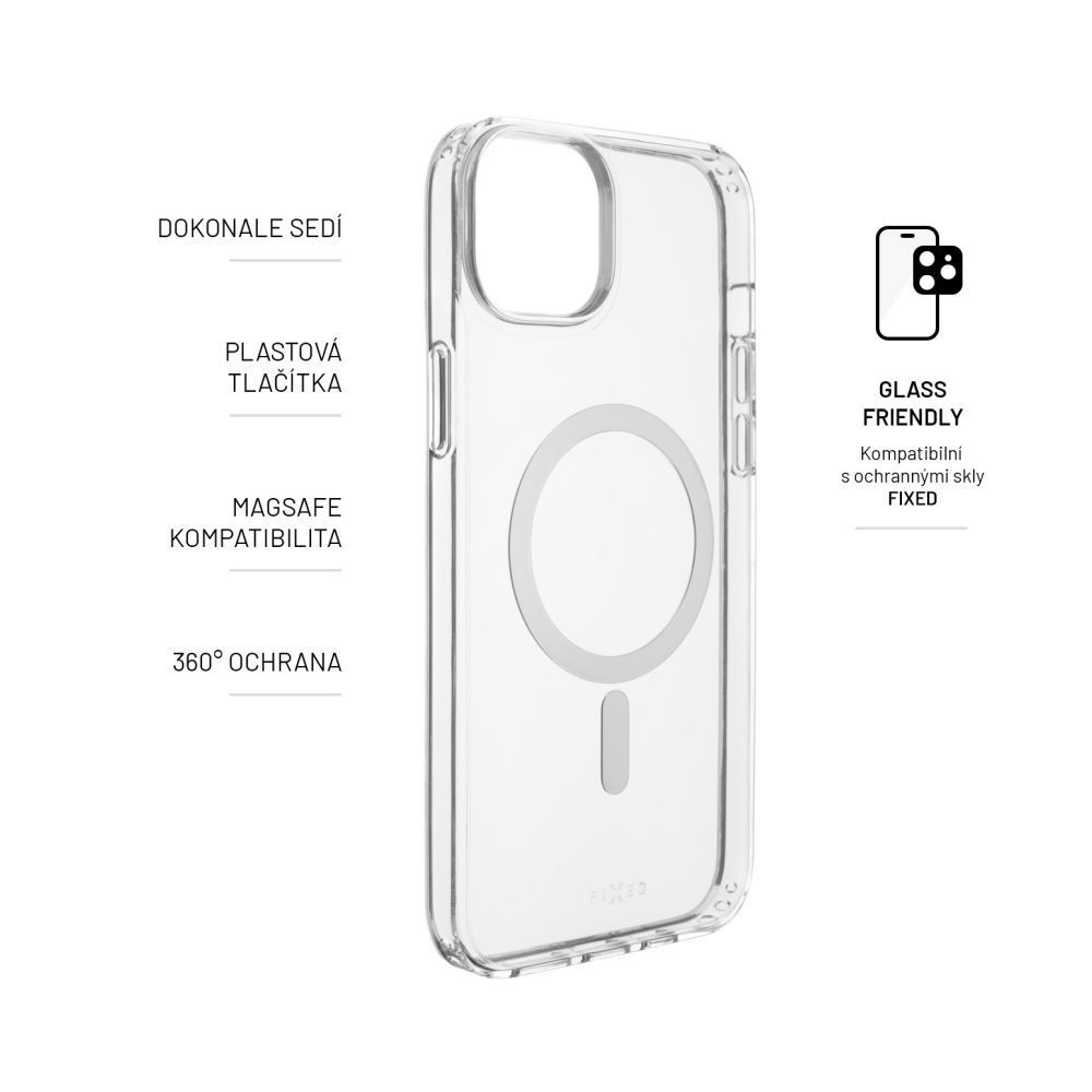 FIXED MagPure for Apple iPhone 15 Plus, clear, Mobiltelefon Kiegészítő FIXED MagPure for Apple iPhone 15 Plus, clear, Mobiltelefon Kiegészítő