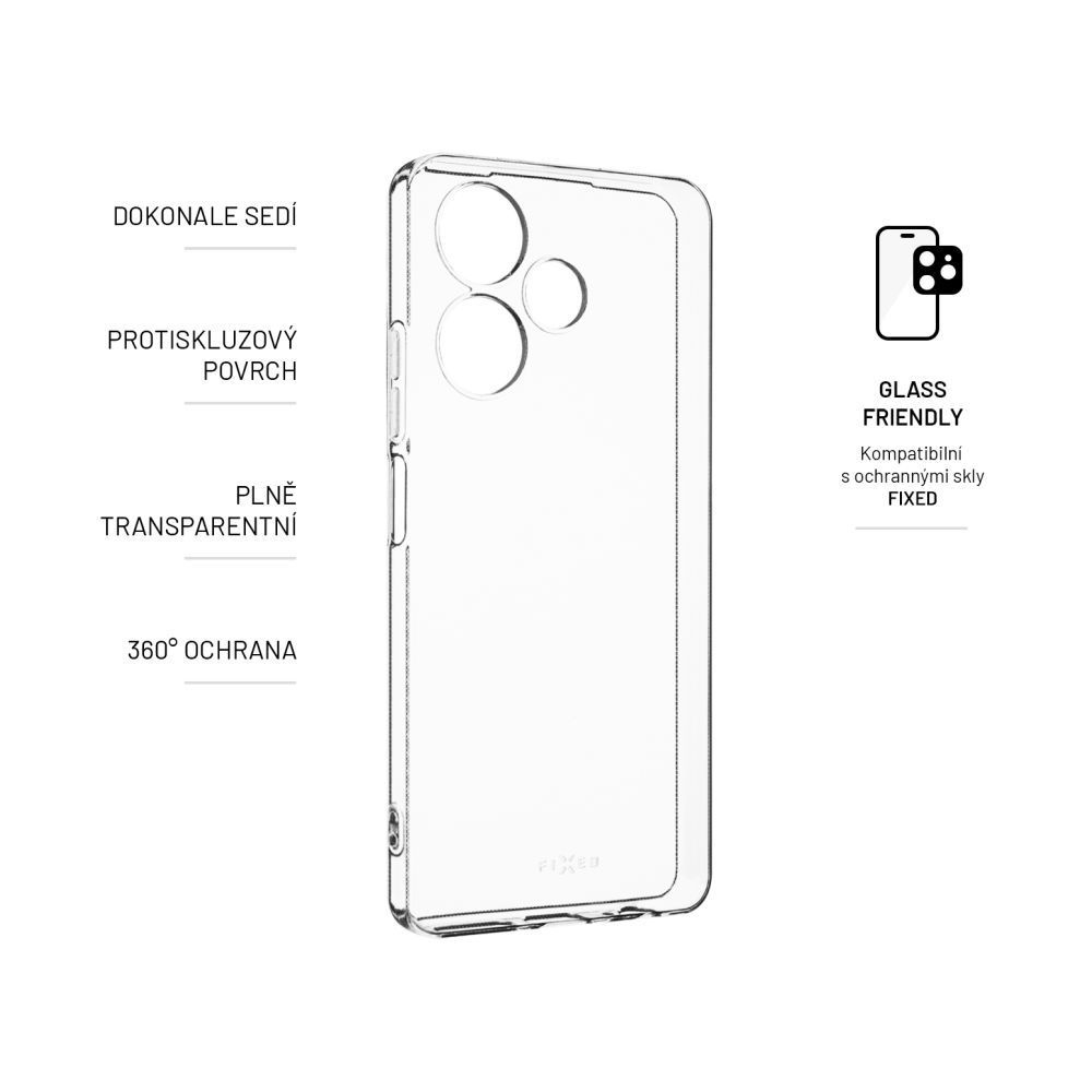 FIXED TPU Gel Case for Infinix Hot 30, clear, Mobiltelefon Kiegészítő
