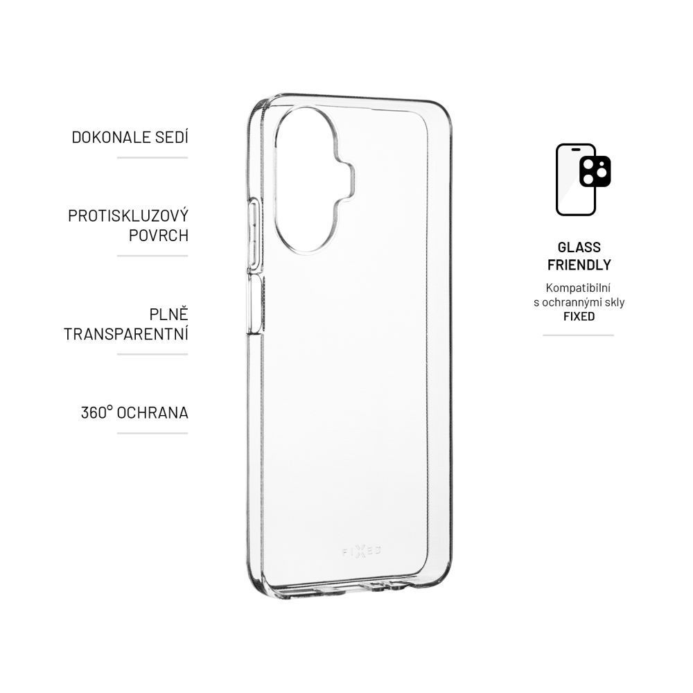 FIXED TPU Gel Case for Realme Narzo N55, clear, Mobiltelefon Kiegészítő