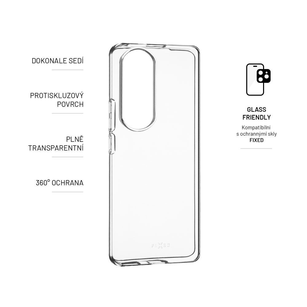 FIXED TPU Gel Case for Honor 90 Pro, clear, Mobiltelefon Kiegészítő