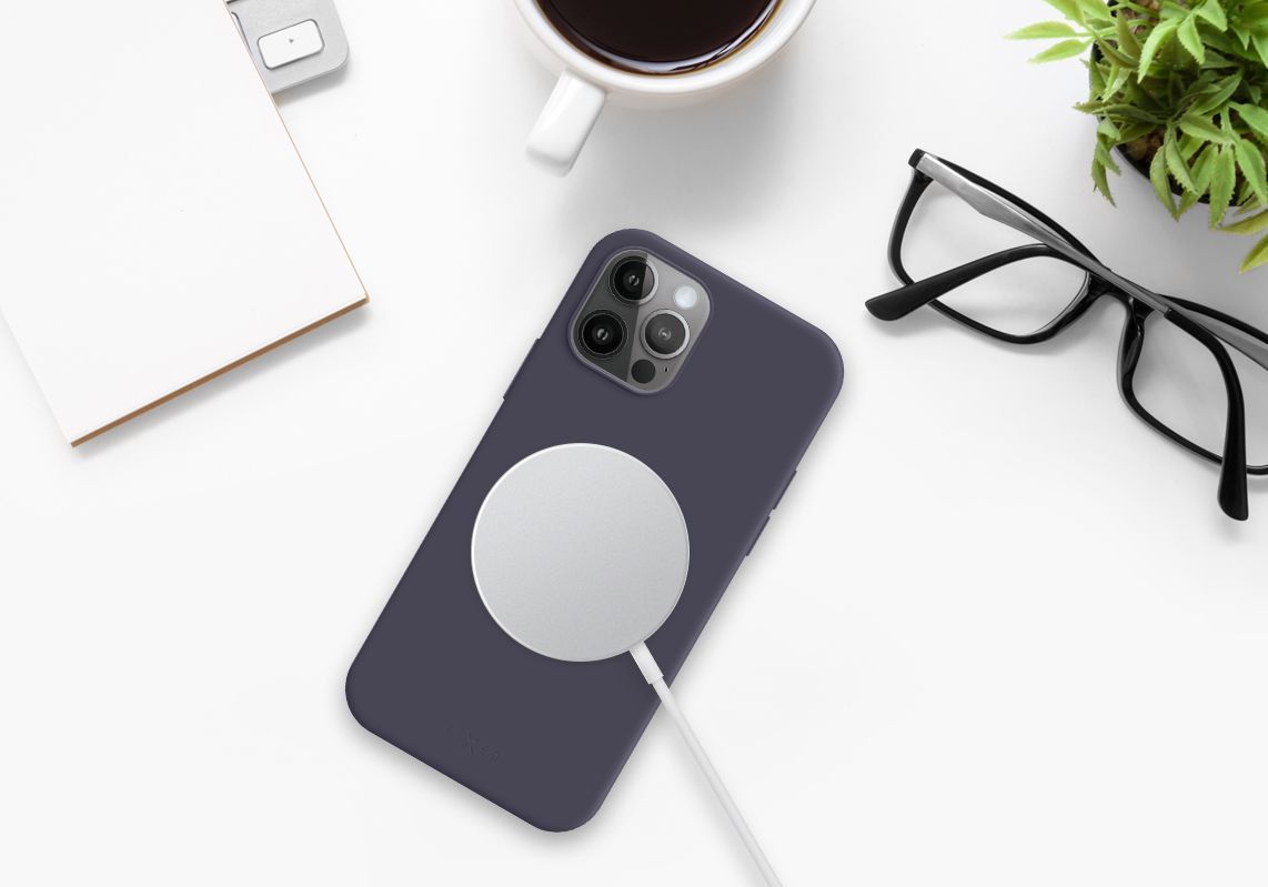 FIXED MagFlow Hátlap with Magsafe support Apple iPhone 12 Pro Max, Kék FIXED MagFlow Hátlap with Magsafe support Apple iPhone 12 Pro Max, Kék