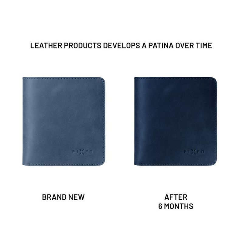 FIXED klasszikus valódi bőr pénztárca kék FIXED klasszikus valódi bőr pénztárca kék