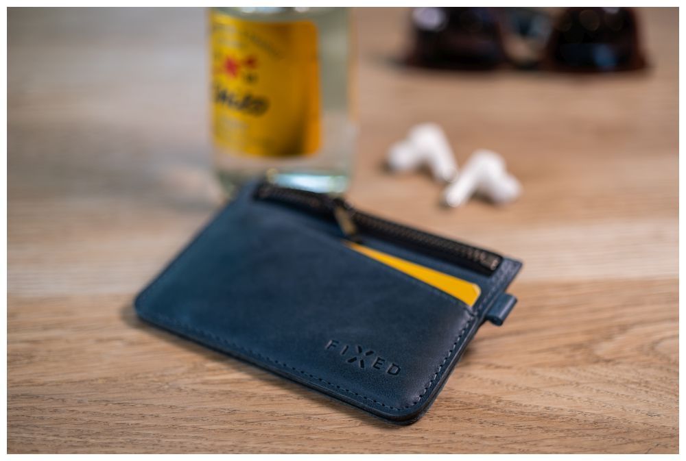 FIXED Coins valódi bőr pénztárca, kék FIXED Coins valódi bőr pénztárca, kék