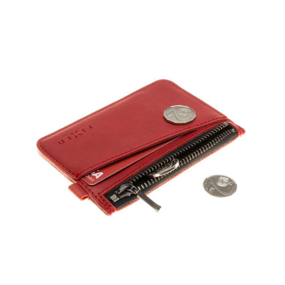 FIXED Coins valódi bőr pénztárca, piros FIXED Coins valódi bőr pénztárca, piros