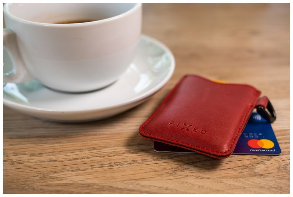 FIXED Cards valódi bőr tok, piros FIXED Cards valódi bőr tok, piros