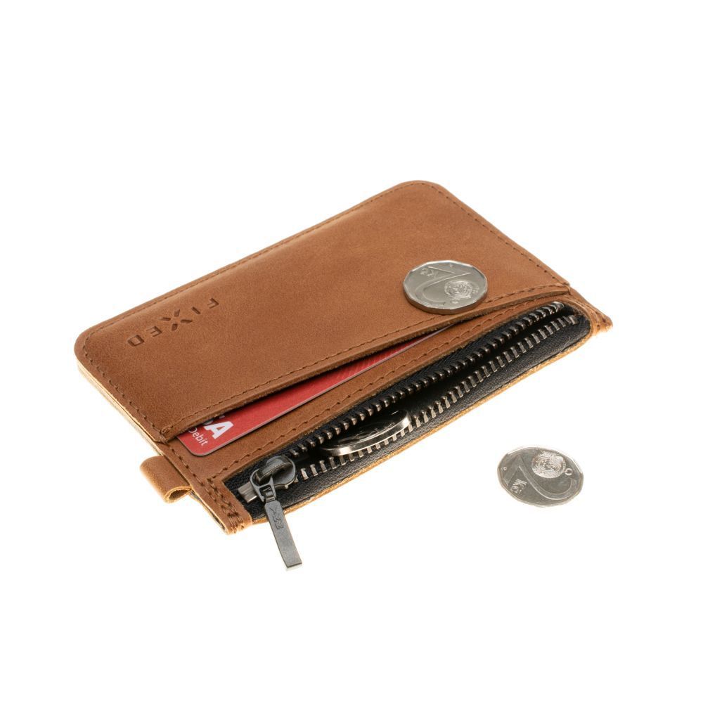 FIXED Coins valódi bőr pénztárca, barna FIXED Coins valódi bőr pénztárca, barna