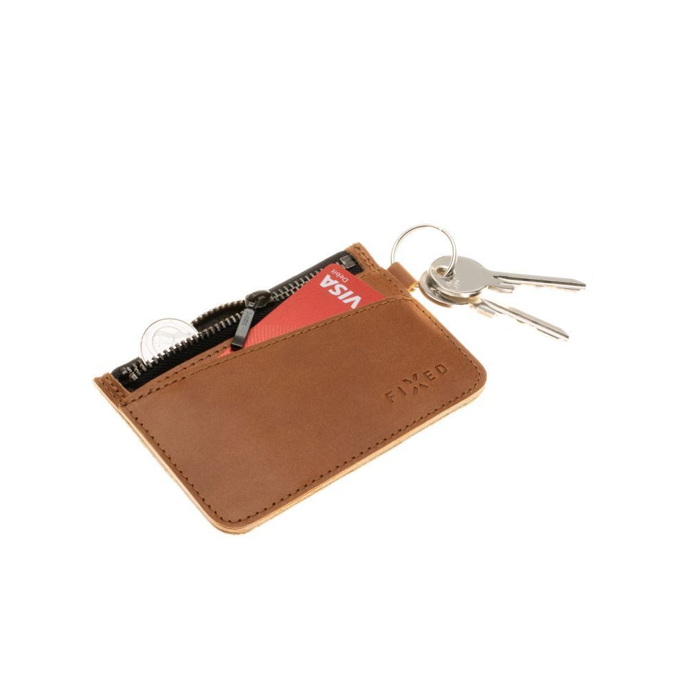 FIXED Coins valódi bőr pénztárca, barna FIXED Coins valódi bőr pénztárca, barna