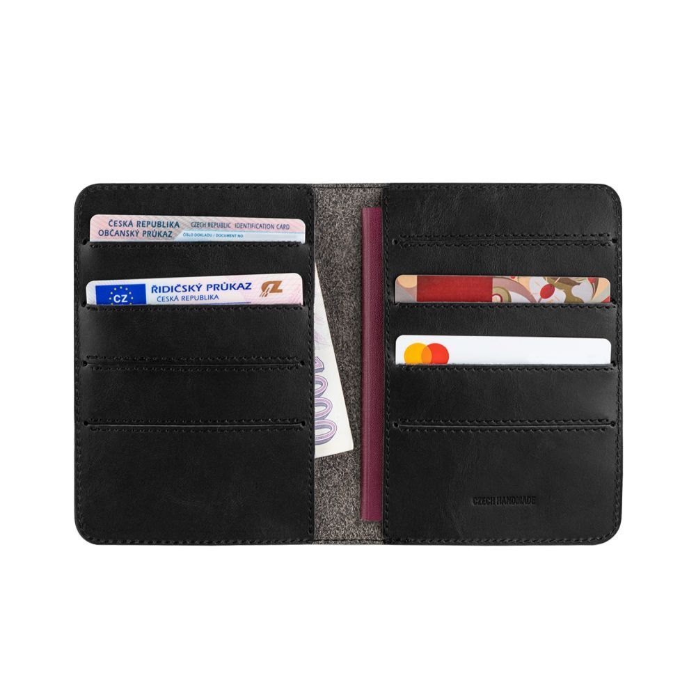 FIXED Passport valódi bőr pénztárca, fekete FIXED Passport valódi bőr pénztárca, fekete