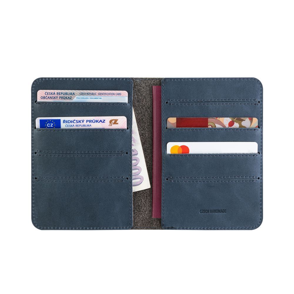 FIXED Passport valódi bőr pénztárca , kék FIXED Passport valódi bőr pénztárca , kék