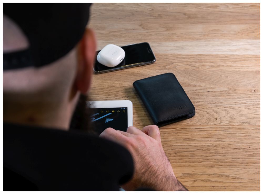 FIXED XL valódi bőr pénztárca, fekete FIXED XL valódi bőr pénztárca, fekete