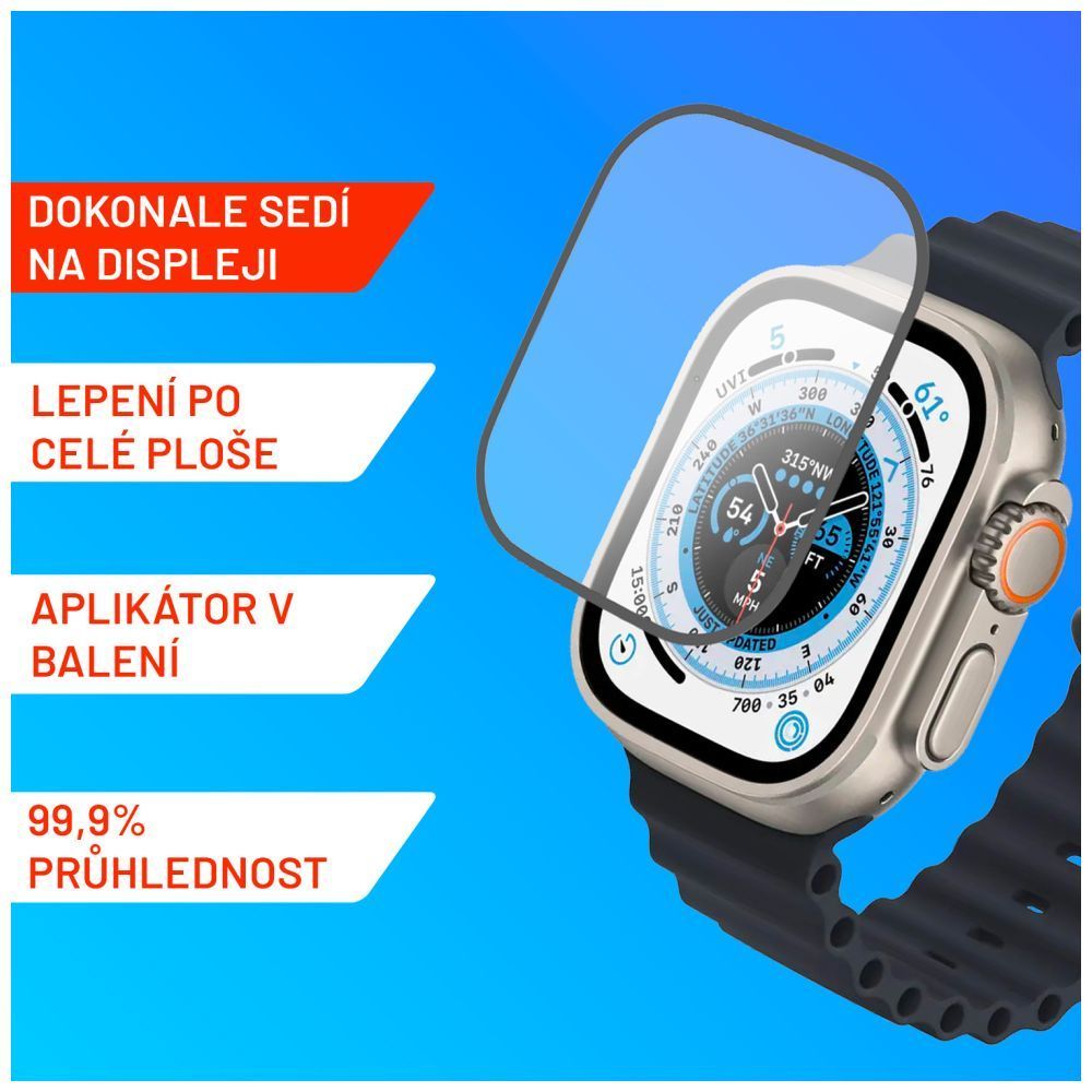 FIXED edzett üveg kijelzővédő fólia Apple Watch Ultra/Ultra 2 okosórához (49 mm FIXED edzett üveg kijelzővédő fólia Apple Watch Ultra/Ultra 2 okosórához (49 mm
